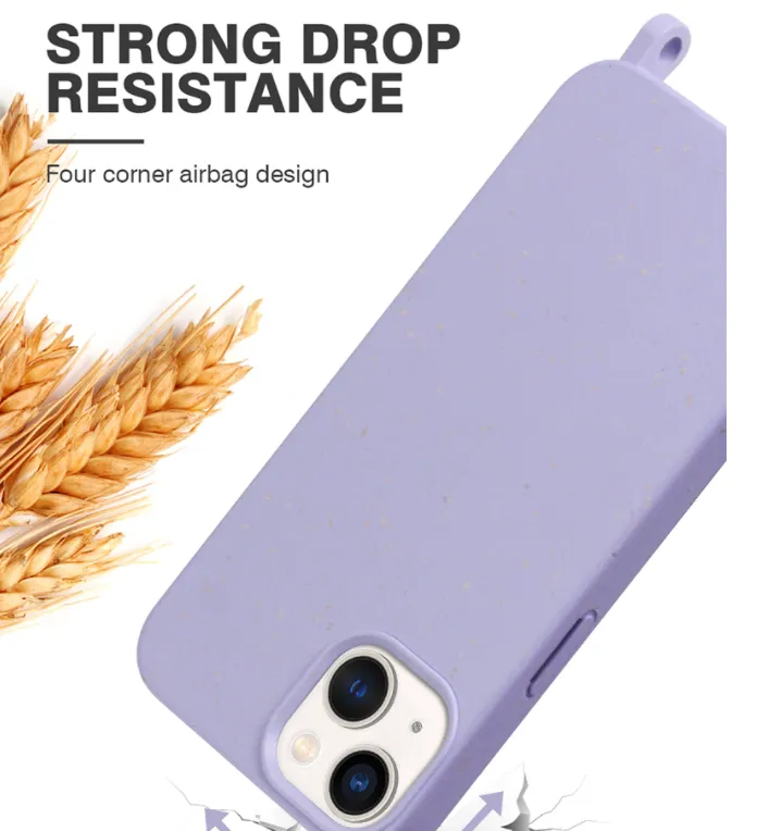 Biodegradable Compostable iPhone Case with Adjustable Lanyard
