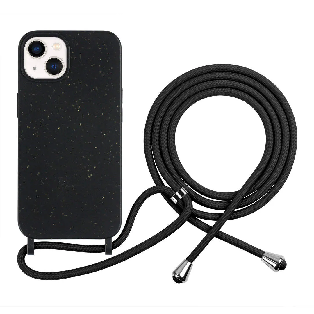 Biodegradable Compostable iPhone Case with Adjustable Lanyard