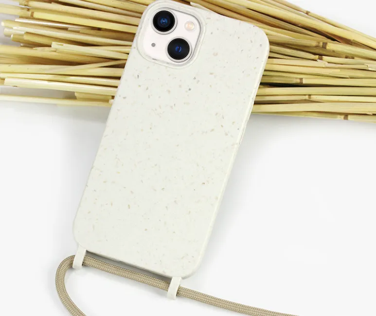 Biodegradable Compostable iPhone Case with Adjustable Lanyard