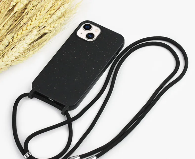 Biodegradable Compostable iPhone Case with Adjustable Lanyard