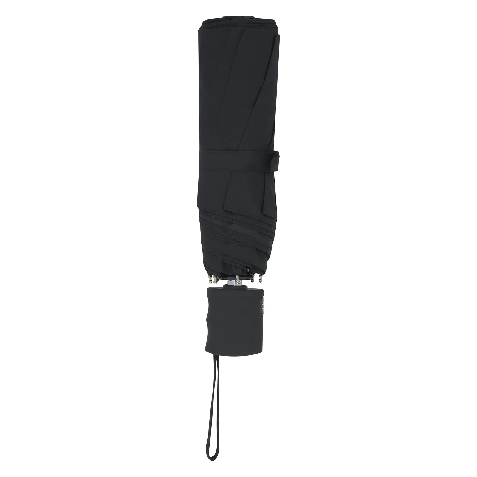 Black Automatic Telescopic Umbrella with Matte Black Handle