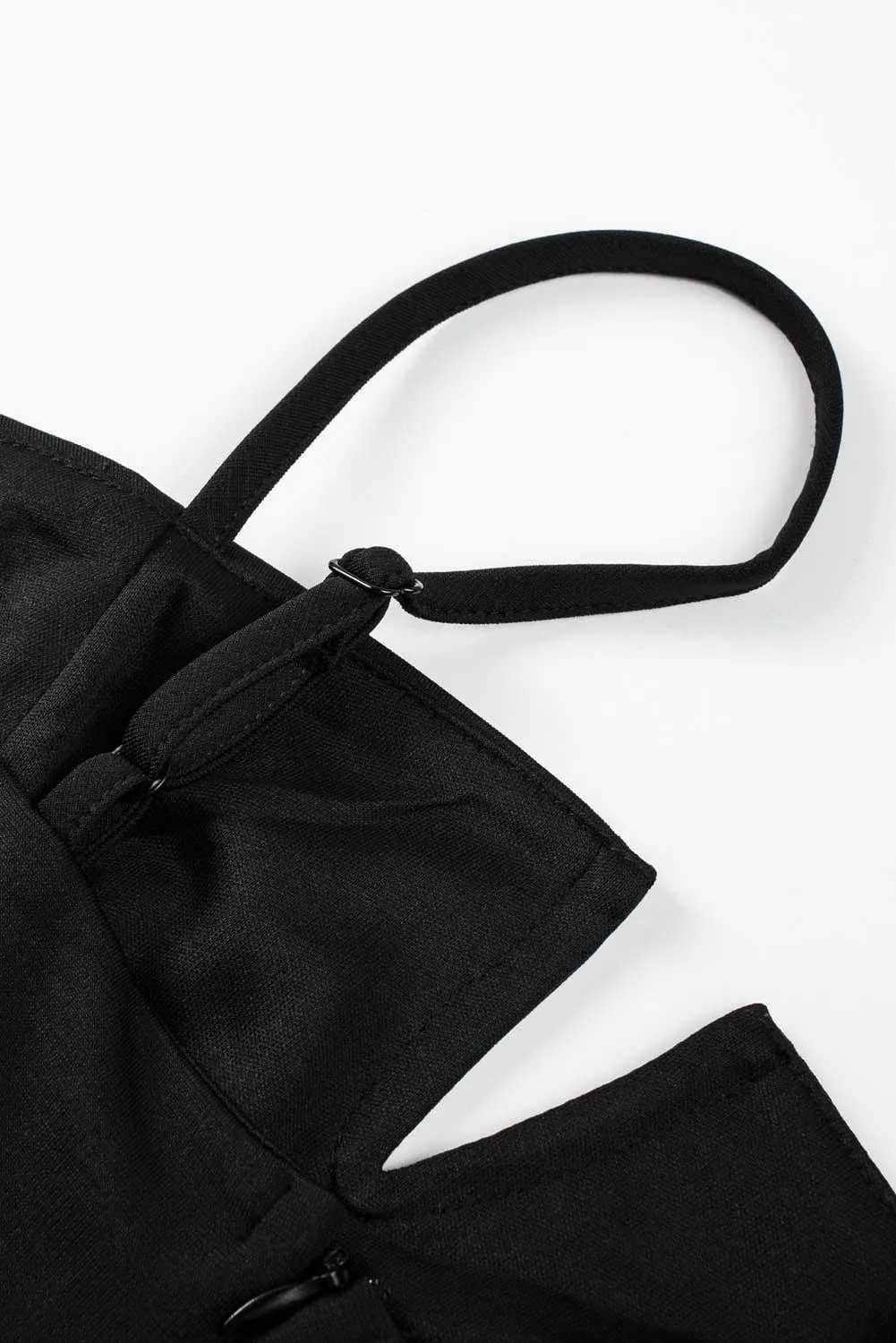 Black Elegant Jumpsuit with Side Slits