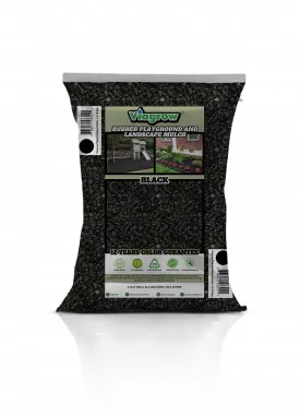 Black Rubber Playground & Landscape Mulch by Viagrow, 1.5 CF Bag ( 11.2 Gallons / 42.3 Liters) (EA)