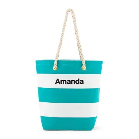 Bliss Striped Tote - Blue and White
