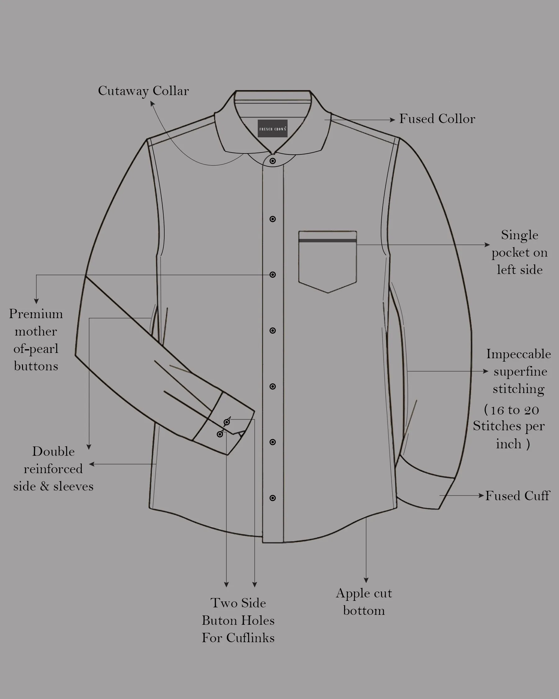 Bright White and Black Checkered Twill Premium Cotton Shirt