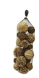 BROWN DRIED PLANT HANDMADE ORBS & VASE FILLER WITH VARYING DESIGNS