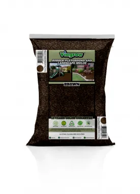 Brown Rubber Playground & Landscape Mulch by Viagrow, 1.5 CF Bag ( 11.2 Gallons / 42.3 Liters) (EA)
