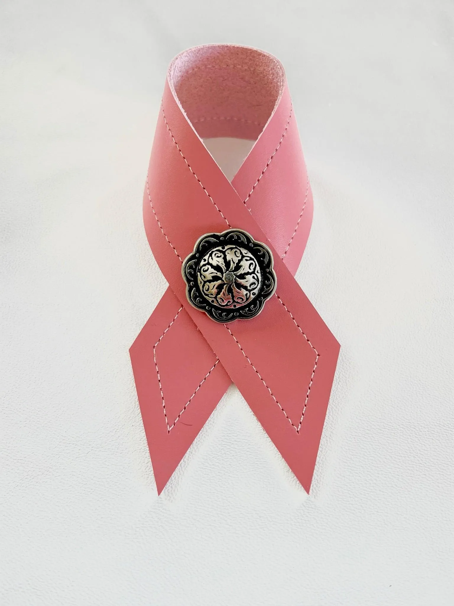 Cancer Awareness Leather Napkin Rings