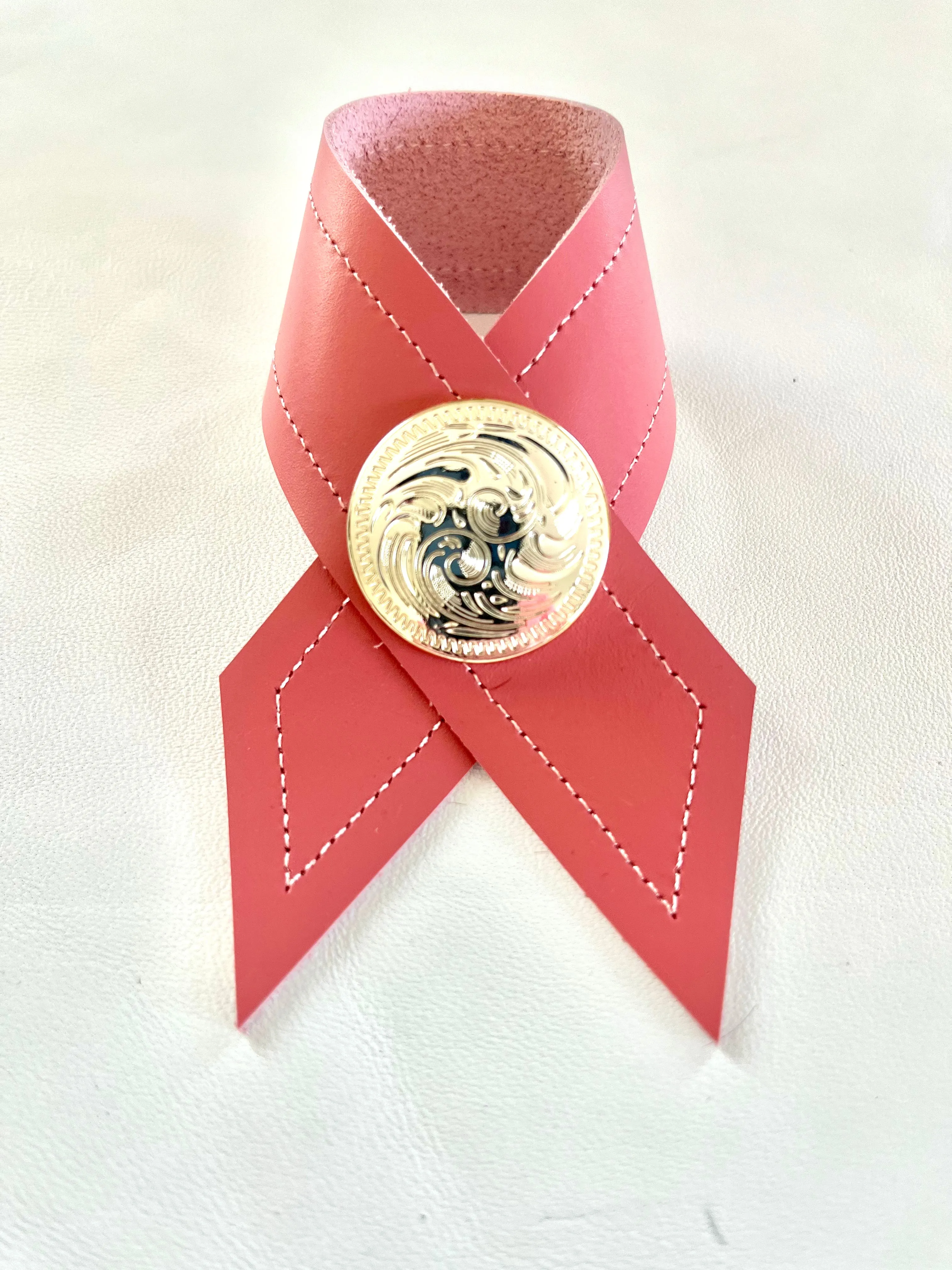 Cancer Awareness Leather Napkin Rings