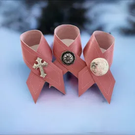 Cancer Awareness Leather Napkin Rings