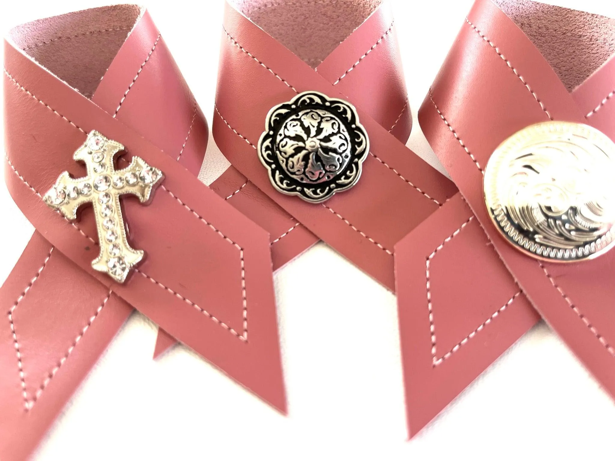 Cancer Awareness Leather Napkin Rings