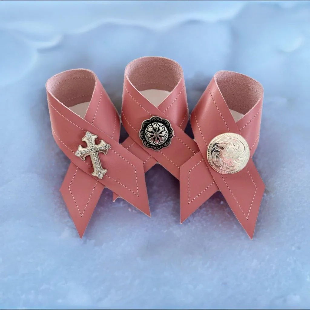 Cancer Awareness Leather Napkin Rings