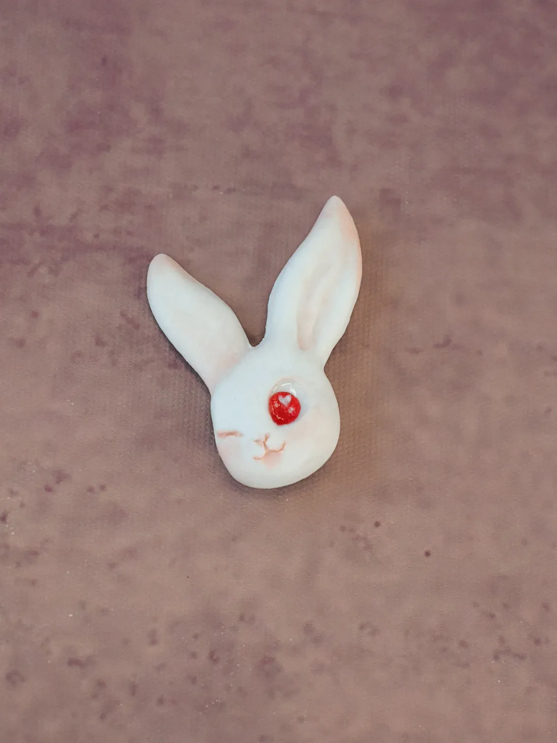 Cathy Au 3/4 View Bunny Brooch