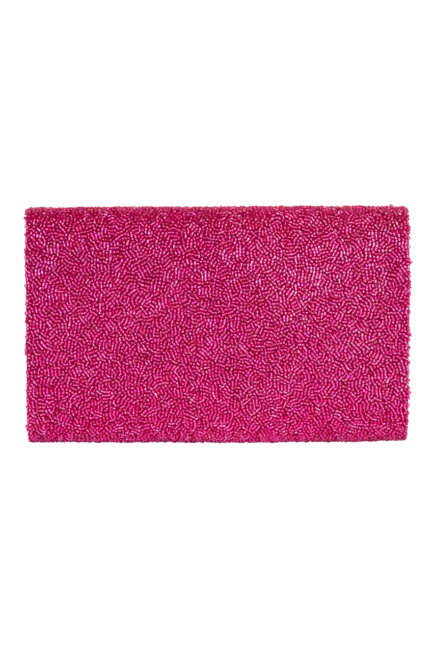 Christina Greene Howdy Beaded Clutch Bag - Pink