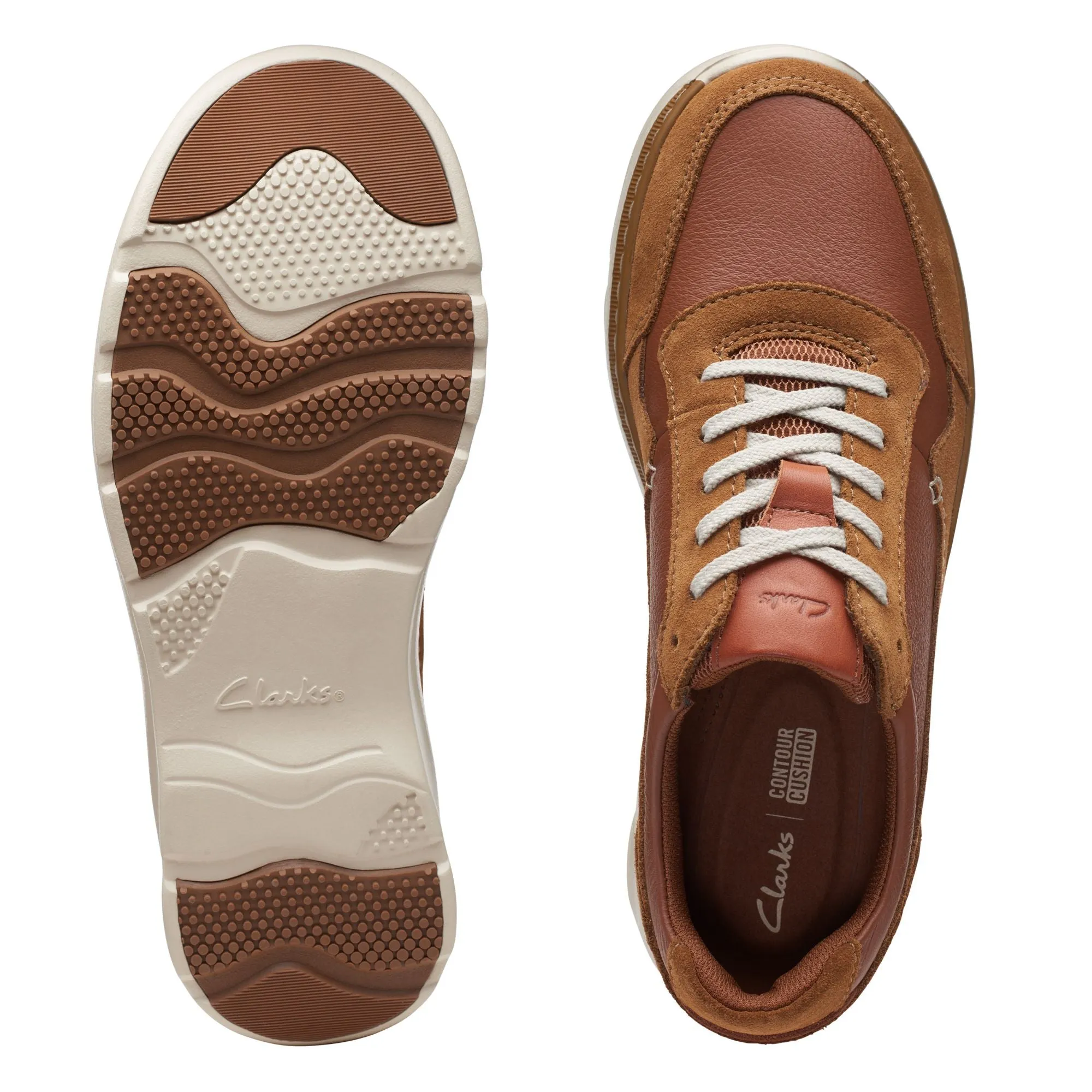 Clarks ChartLite Move Dark Tan Leather