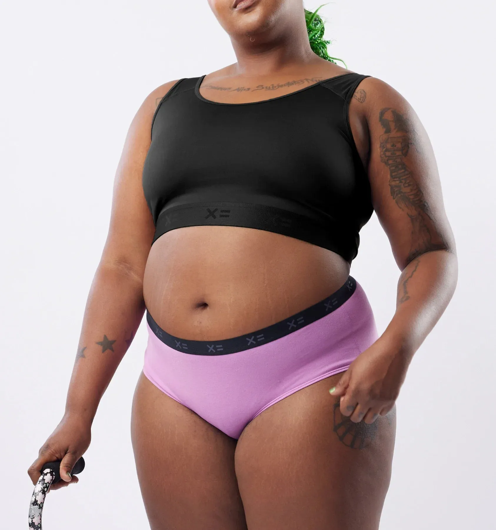 Compression Top - Black X= Rainbow