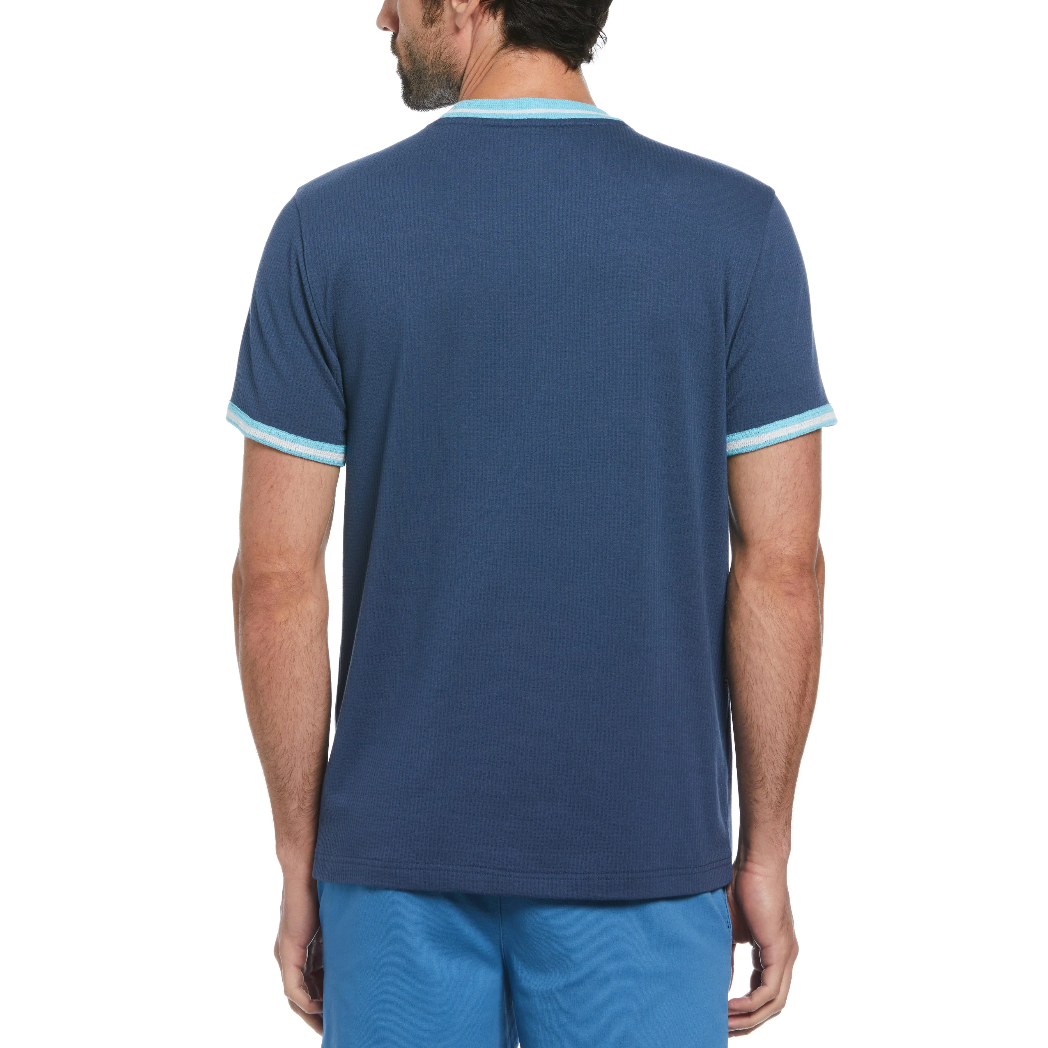 Cotton Seersucker Ringer Tee