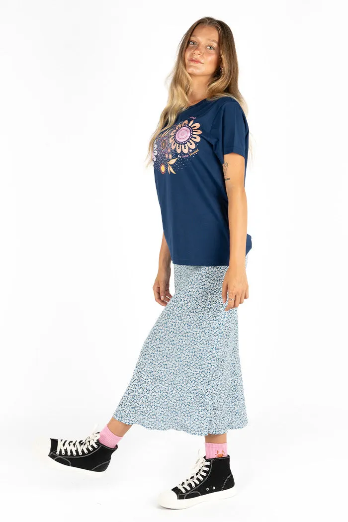 Country Resources Cobalt Cotton Crew Neck Women's T-Shirt