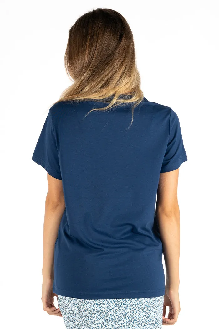 Country Resources Cobalt Cotton Crew Neck Women's T-Shirt