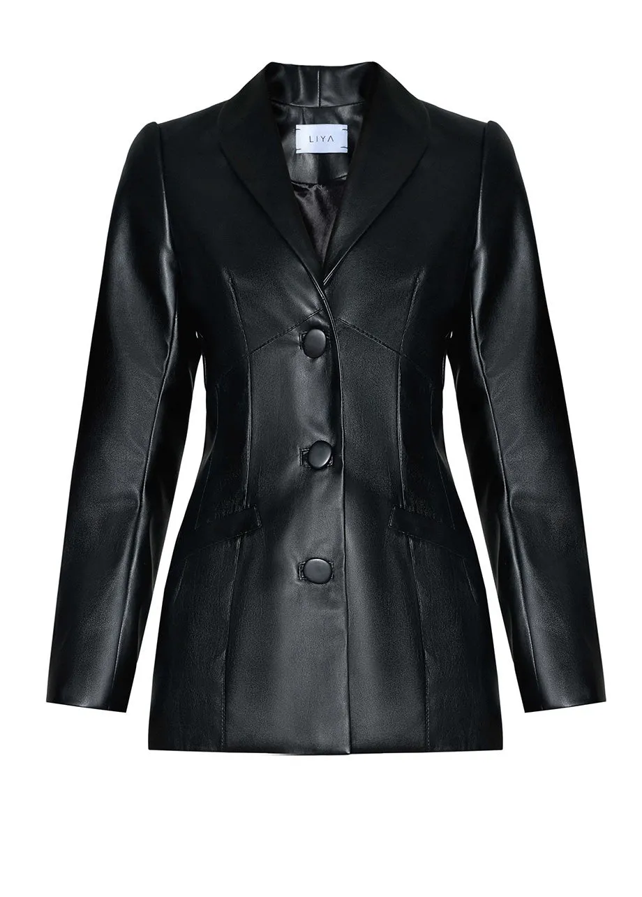 COWBOY VEGAN LEATHER BLAZER