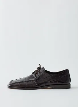 Croc Print Brody Square Toe Loafer