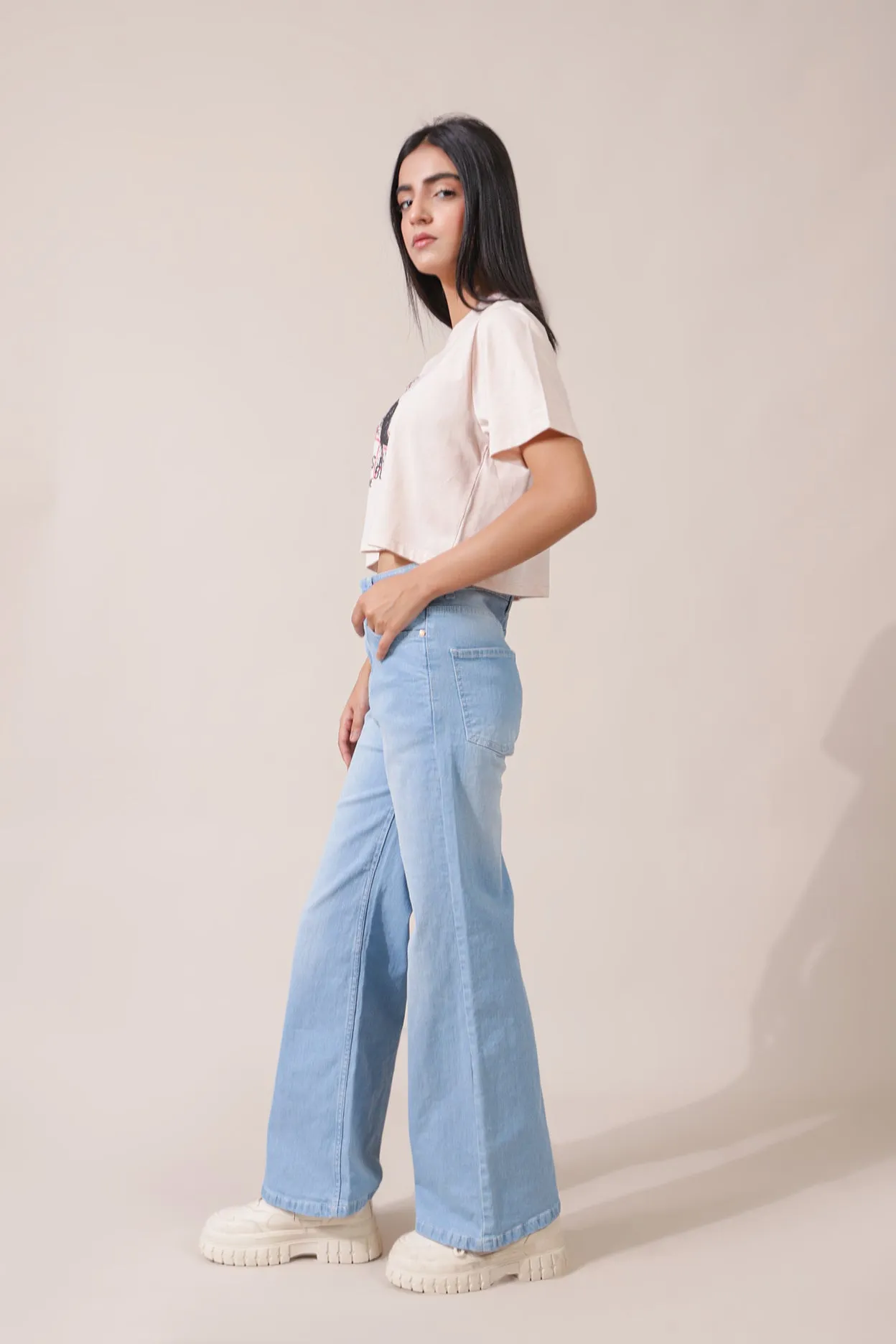 CROPPED PRINTED TEE
