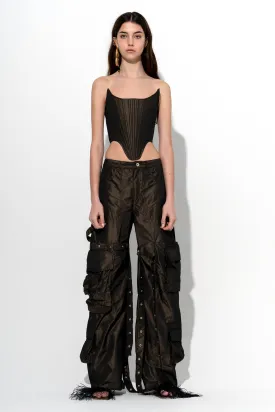 DARK BROWN SHAPED CORSET