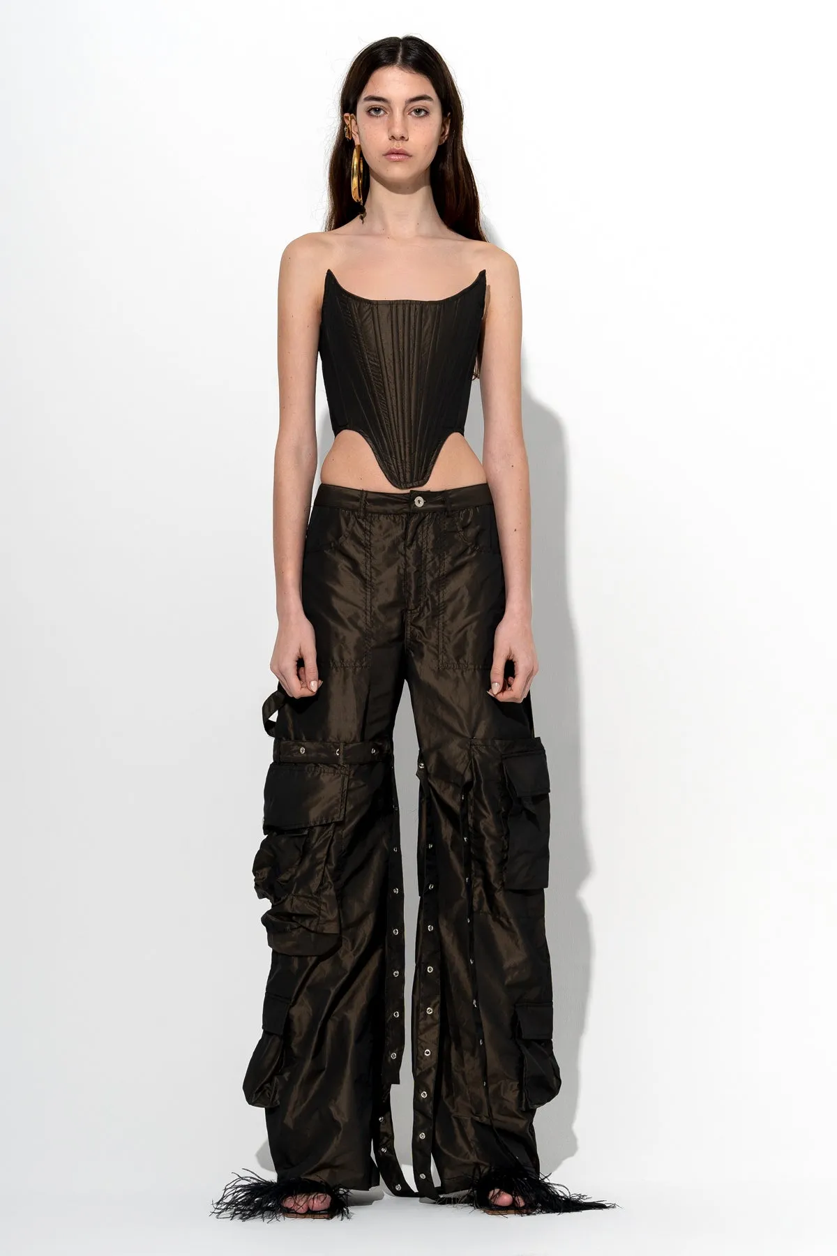 DARK BROWN SHAPED CORSET