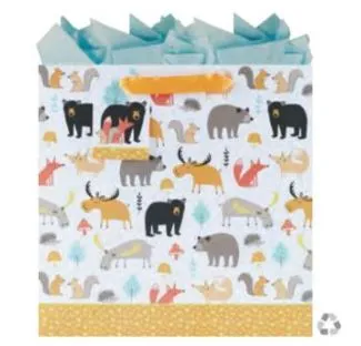Deep Wood Antics large square gift bag