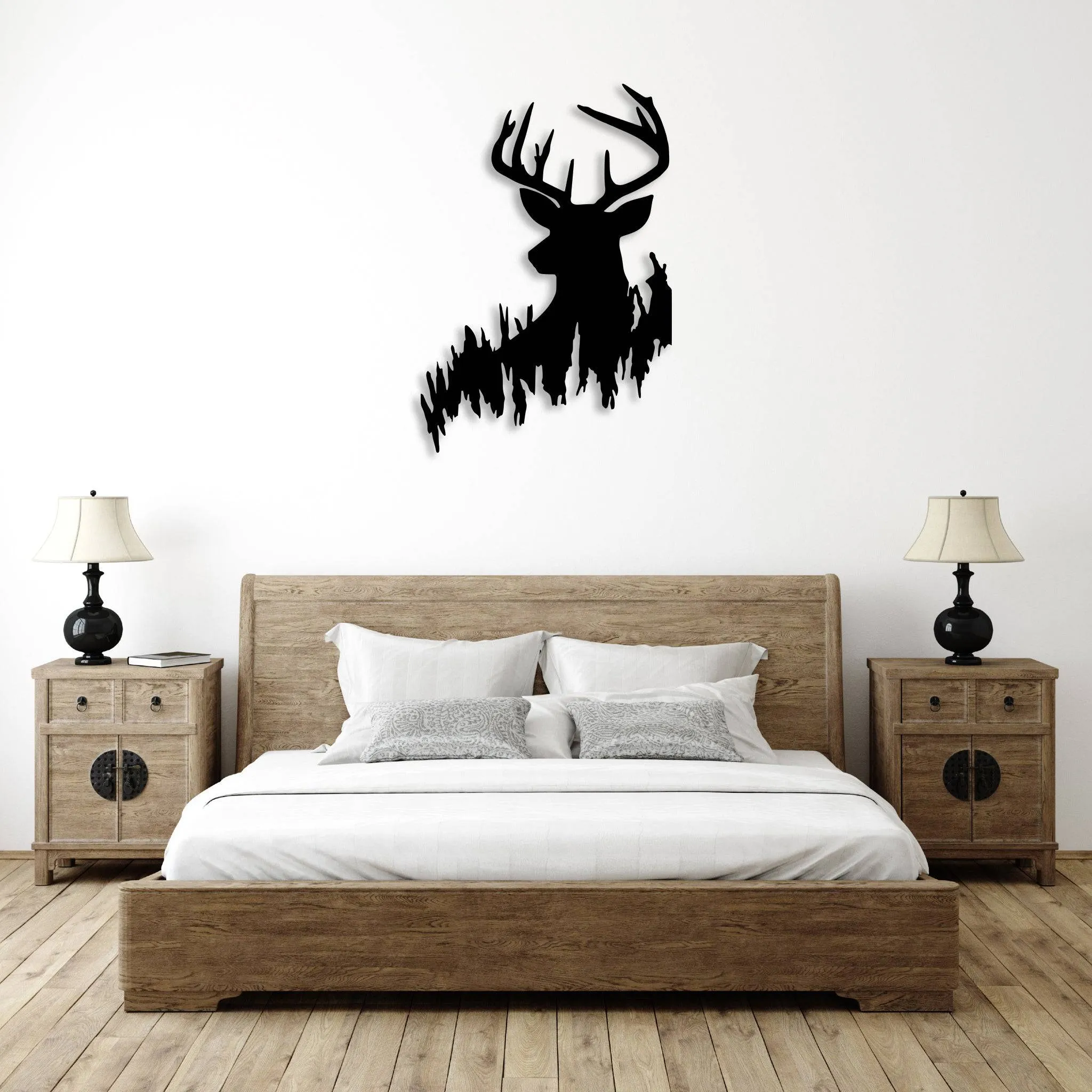 Deer In The Woods - Metal Wall Art