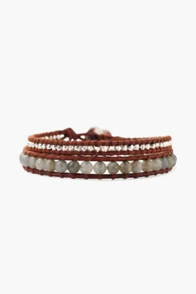 Double Wrap Bracelet Labradorite Mix