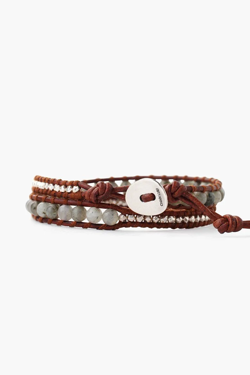 Double Wrap Bracelet Labradorite Mix