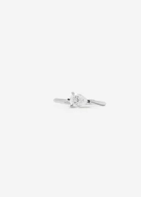 Drop Solitaire Ring Maxi Pavé 0.7 - 0.9 Ct