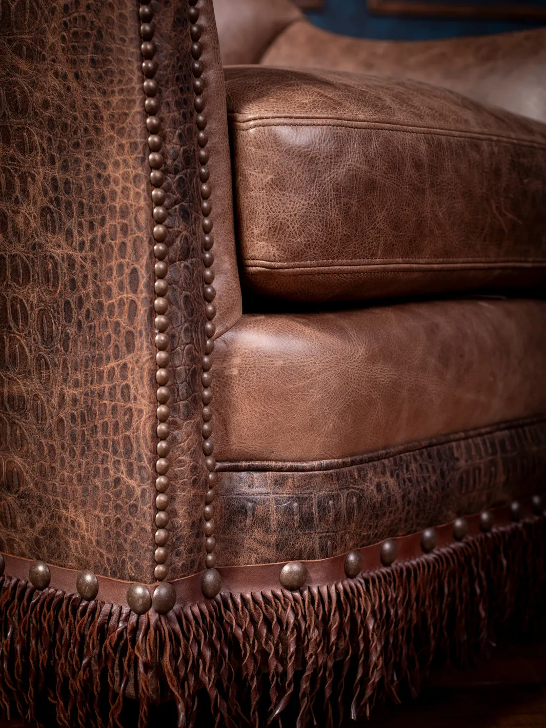 Dundee Truffle Leather Swivel Chair