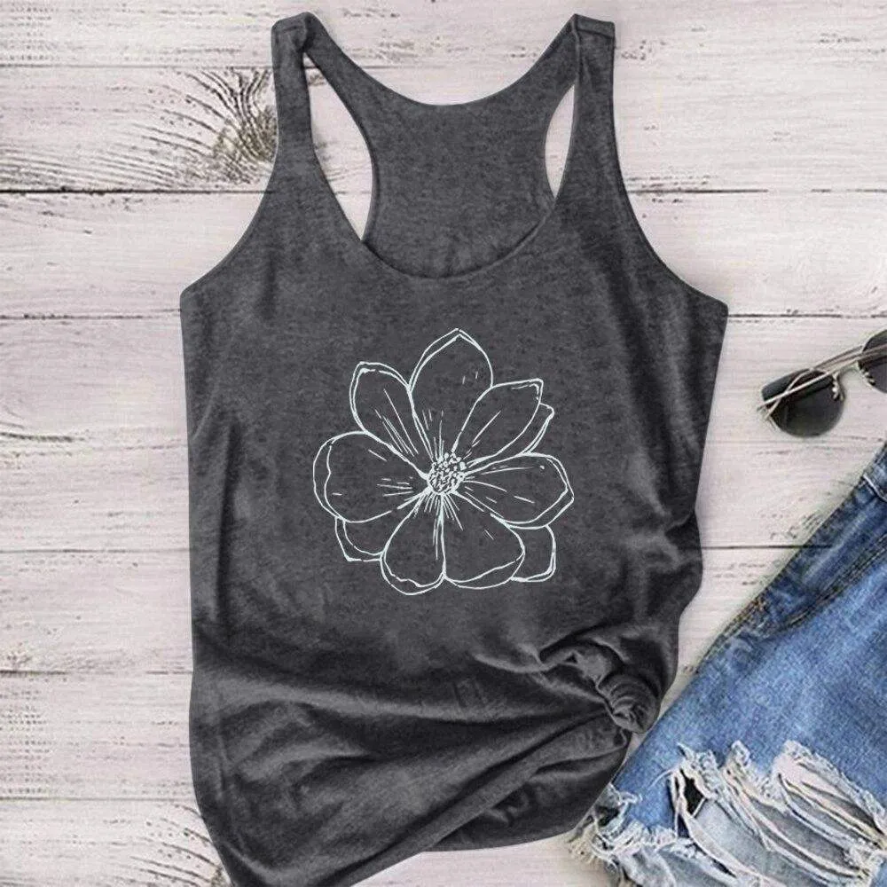 Elegant Flower Tank Top