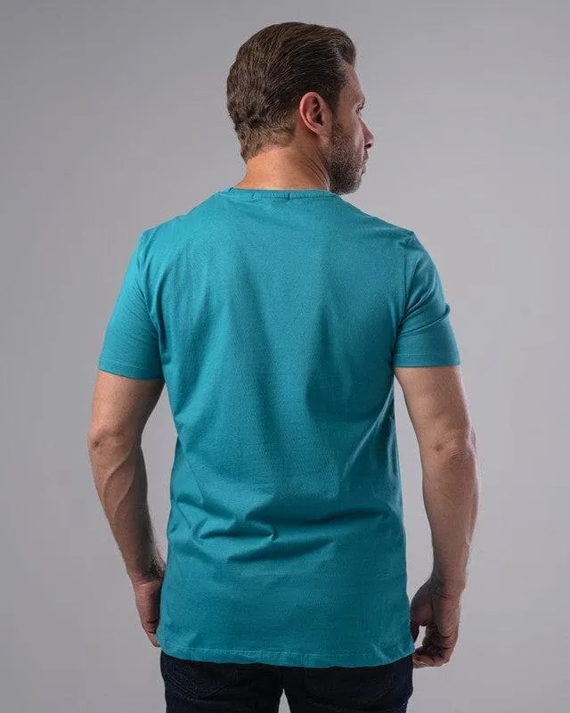 EMBROIDERED ROUND NECK T-SHIRT - GINZARY