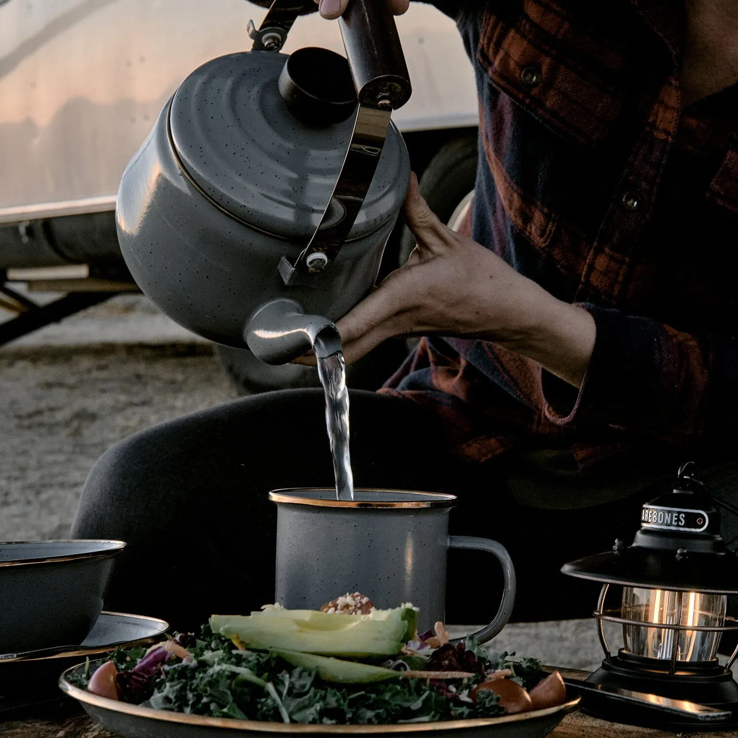 Enamelware Dining Collection - Slate Gray