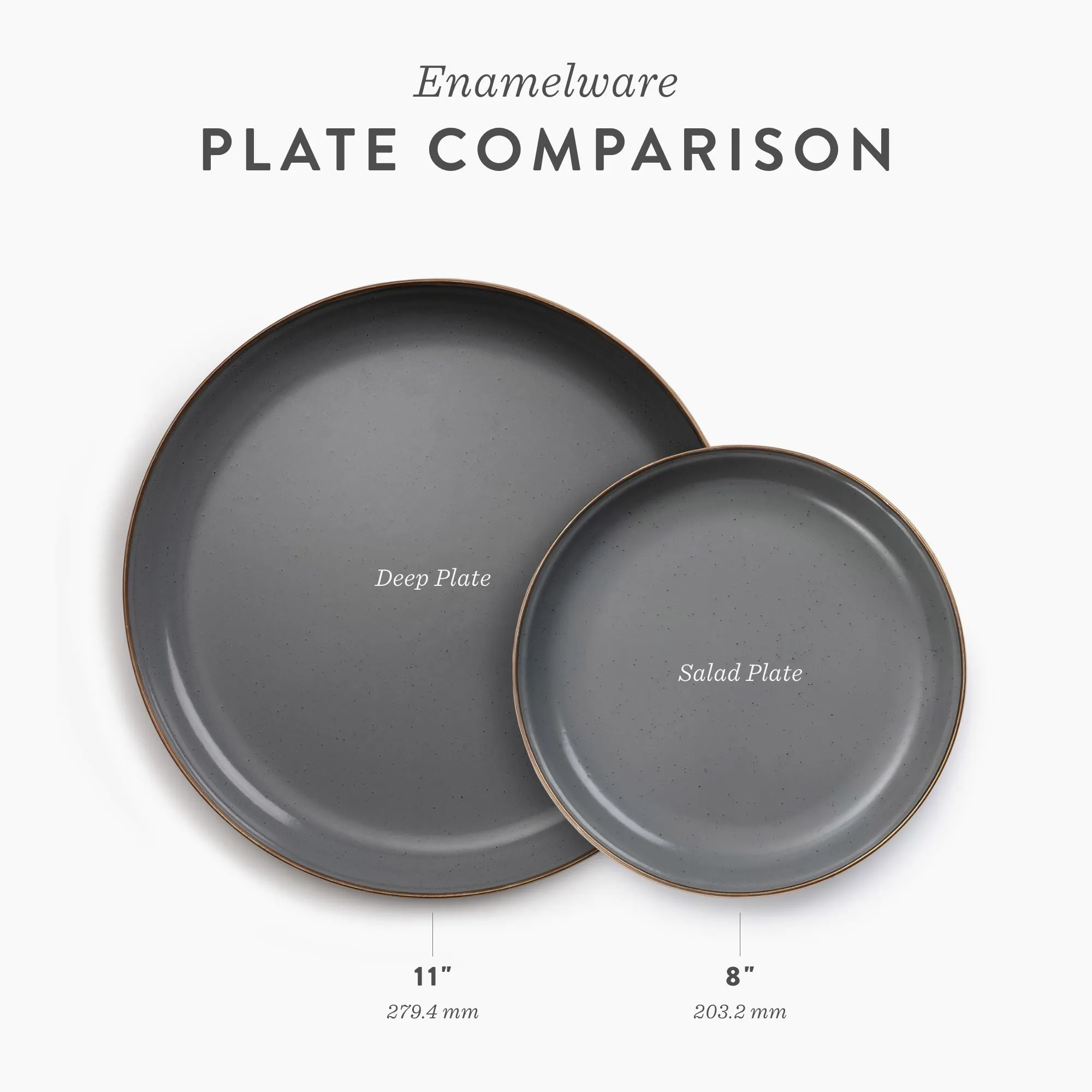 Enamelware Dining Collection - Slate Gray