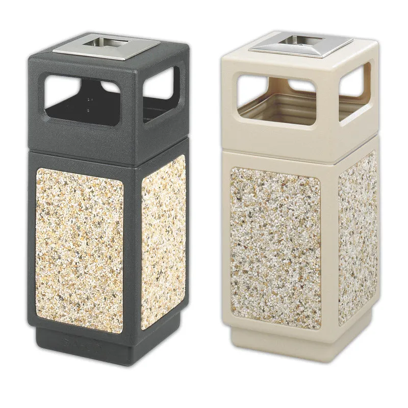 Faux Gravel Indoor/Outdoor Trash Can