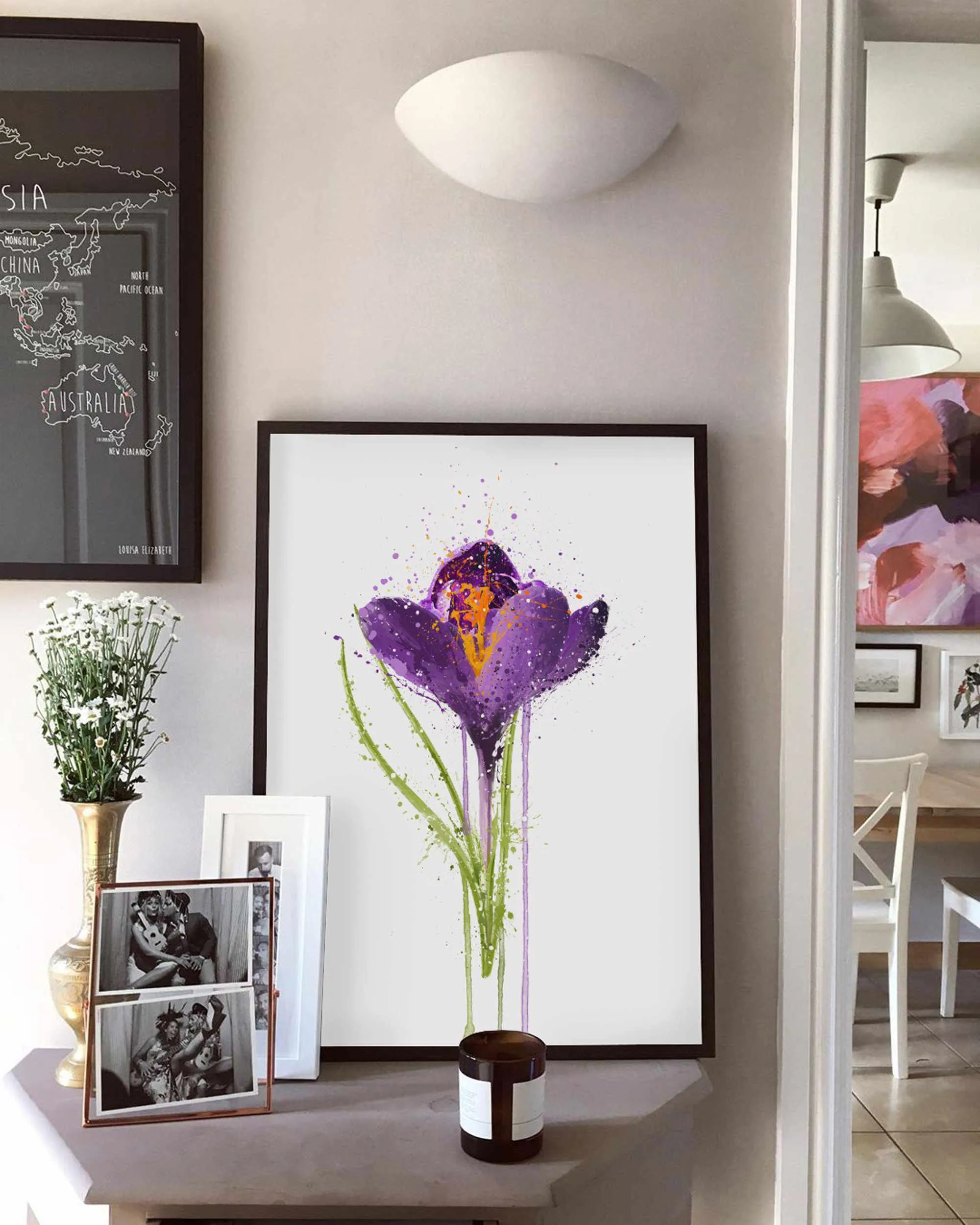 Flower Wall Art Print 'Crocus'