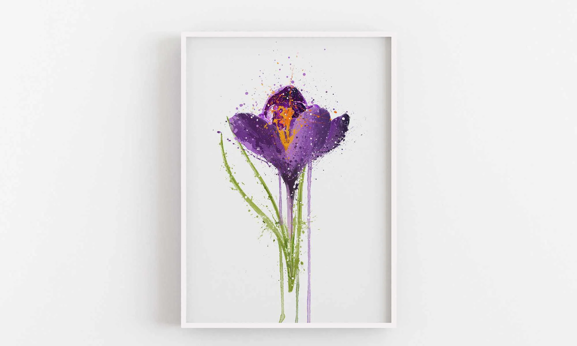 Flower Wall Art Print 'Crocus'