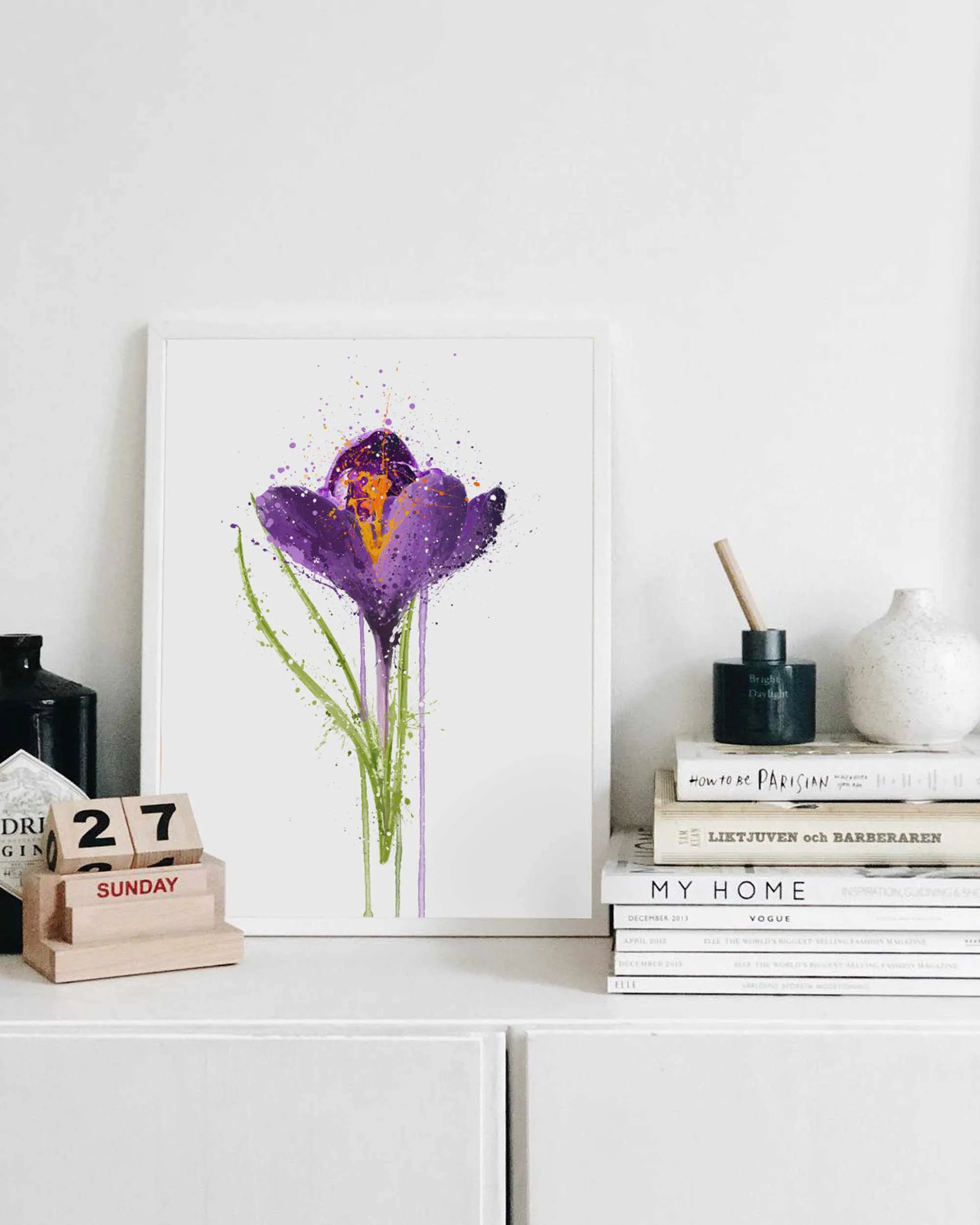 Flower Wall Art Print 'Crocus'