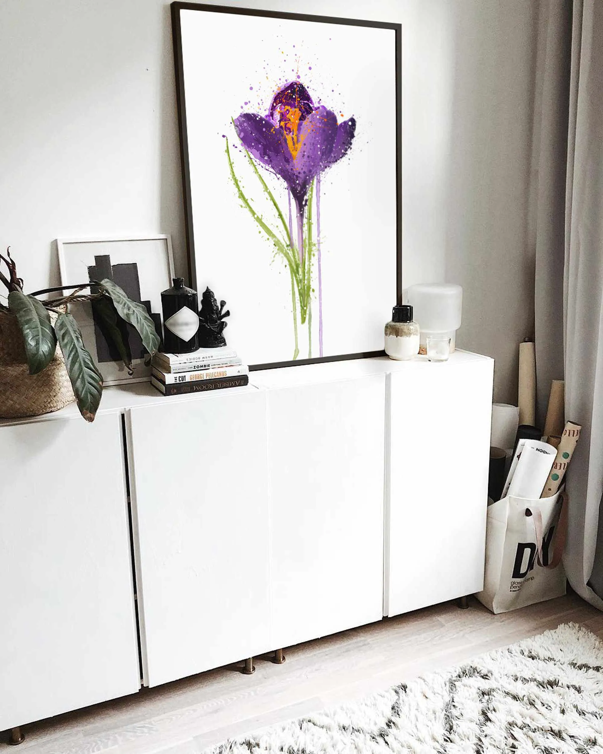 Flower Wall Art Print 'Crocus'