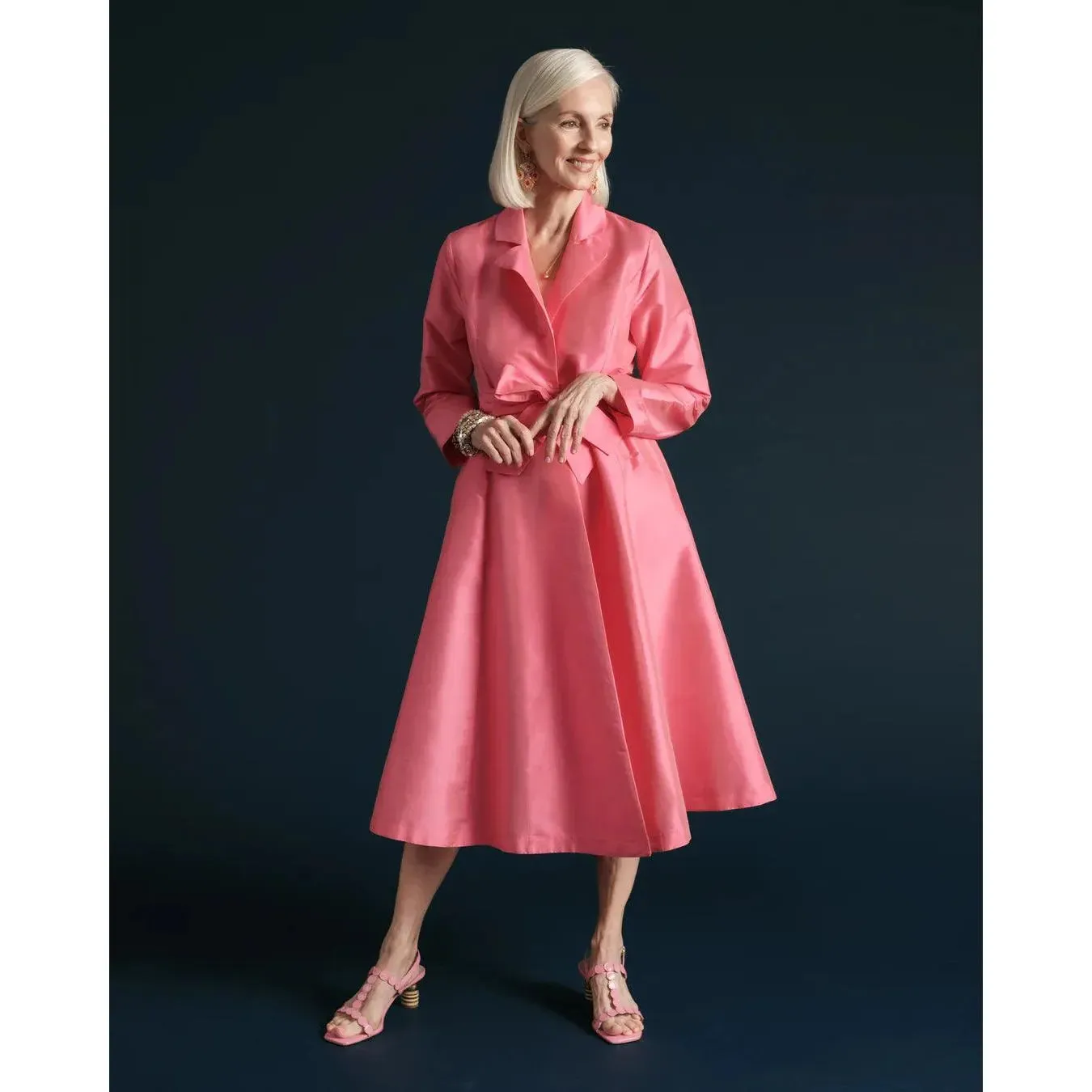 Frances Valentine Lucille Wrap Dress Pink
