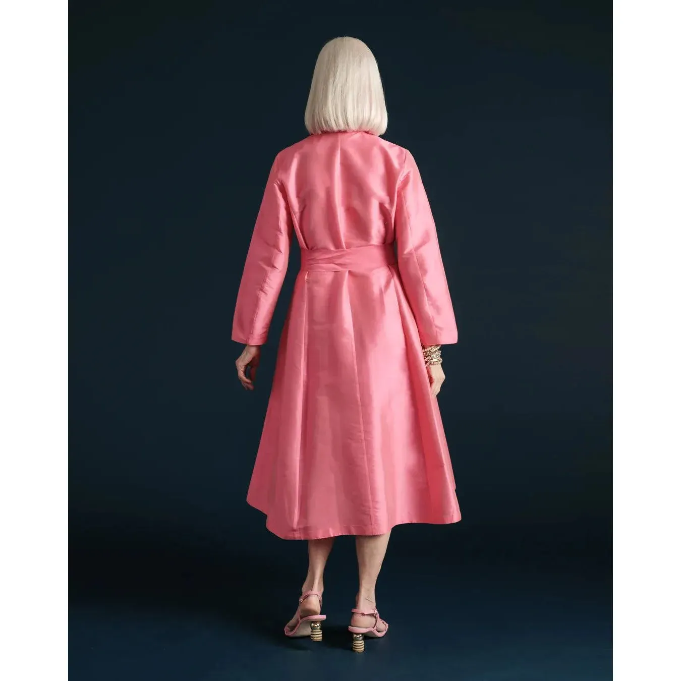 Frances Valentine Lucille Wrap Dress Pink