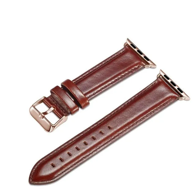Genuine Leather Watch Band For Apple Watch