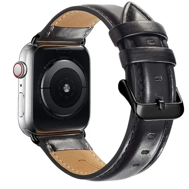Genuine Leather Watch Band For Apple Watch