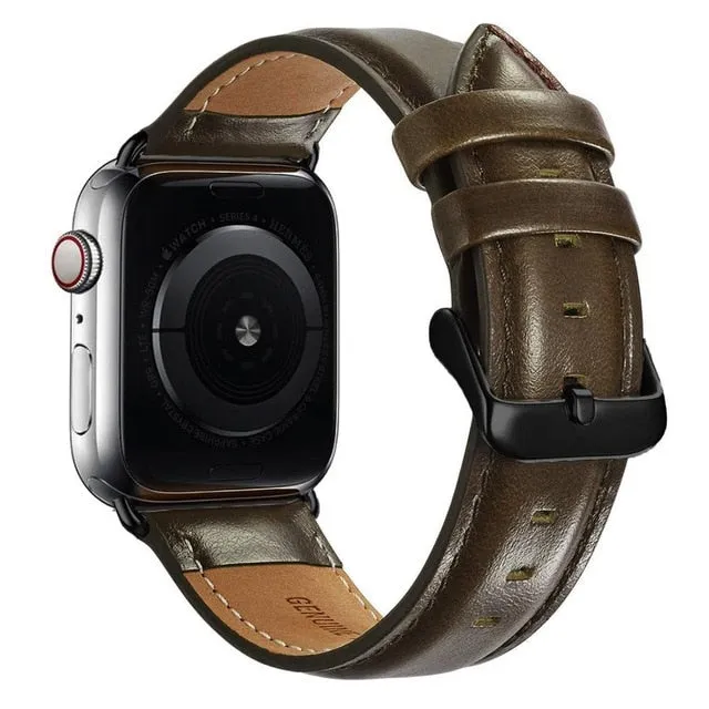 Genuine Leather Watch Band For Apple Watch