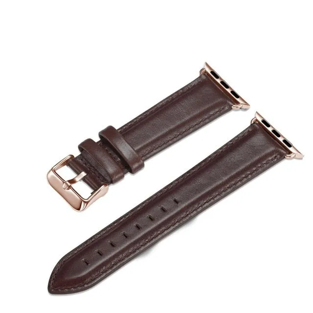 Genuine Leather Watch Band For Apple Watch