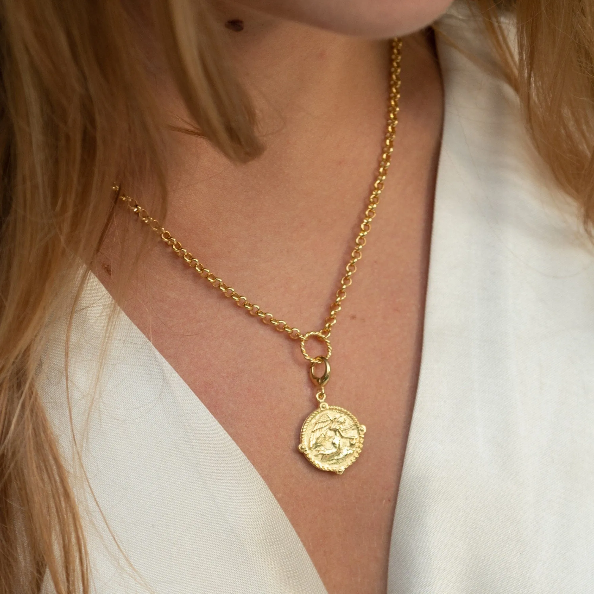 Gold Plated Goddess of Communication Iris Charm